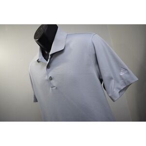 Adidas Golf Polo ClimaLite Performance Gray Short Sleeve Mens Size Medium